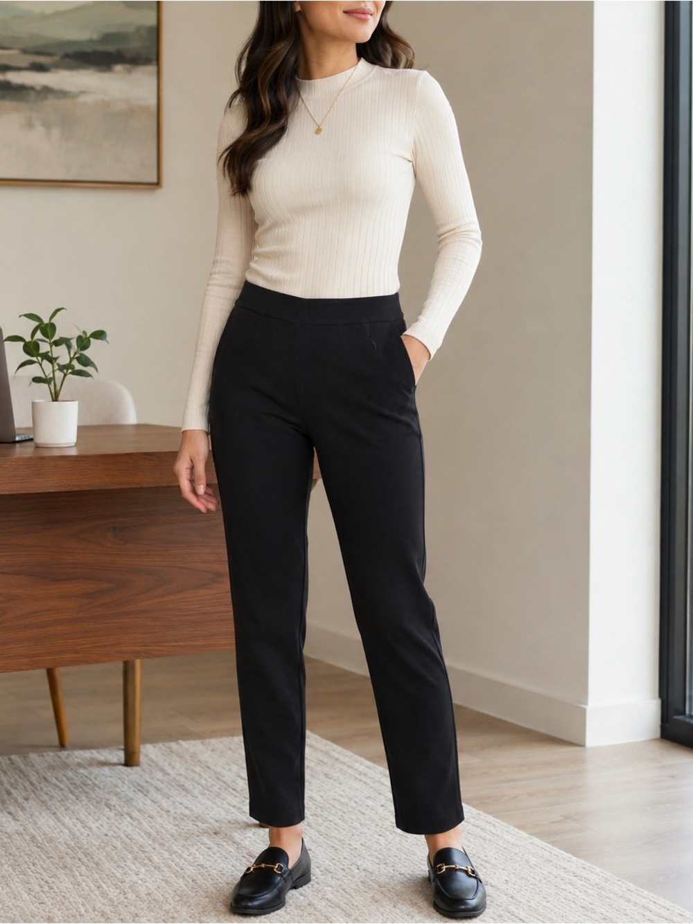 Classic Black Ponte Pants